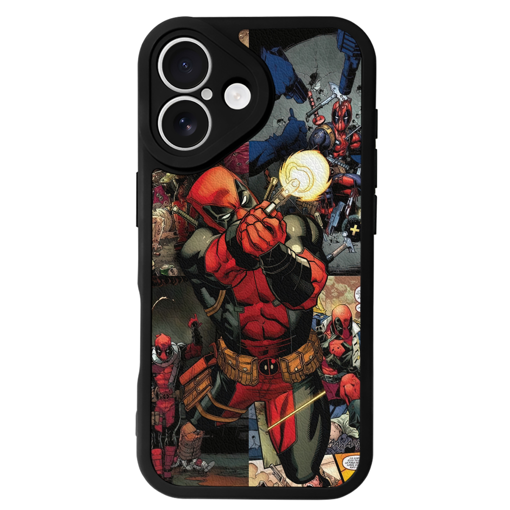 （画像用） Deadpool デッドプール 【iPhone 16シリーズ対応】シリコンスマホケース（レザー調） 材質：シリコン